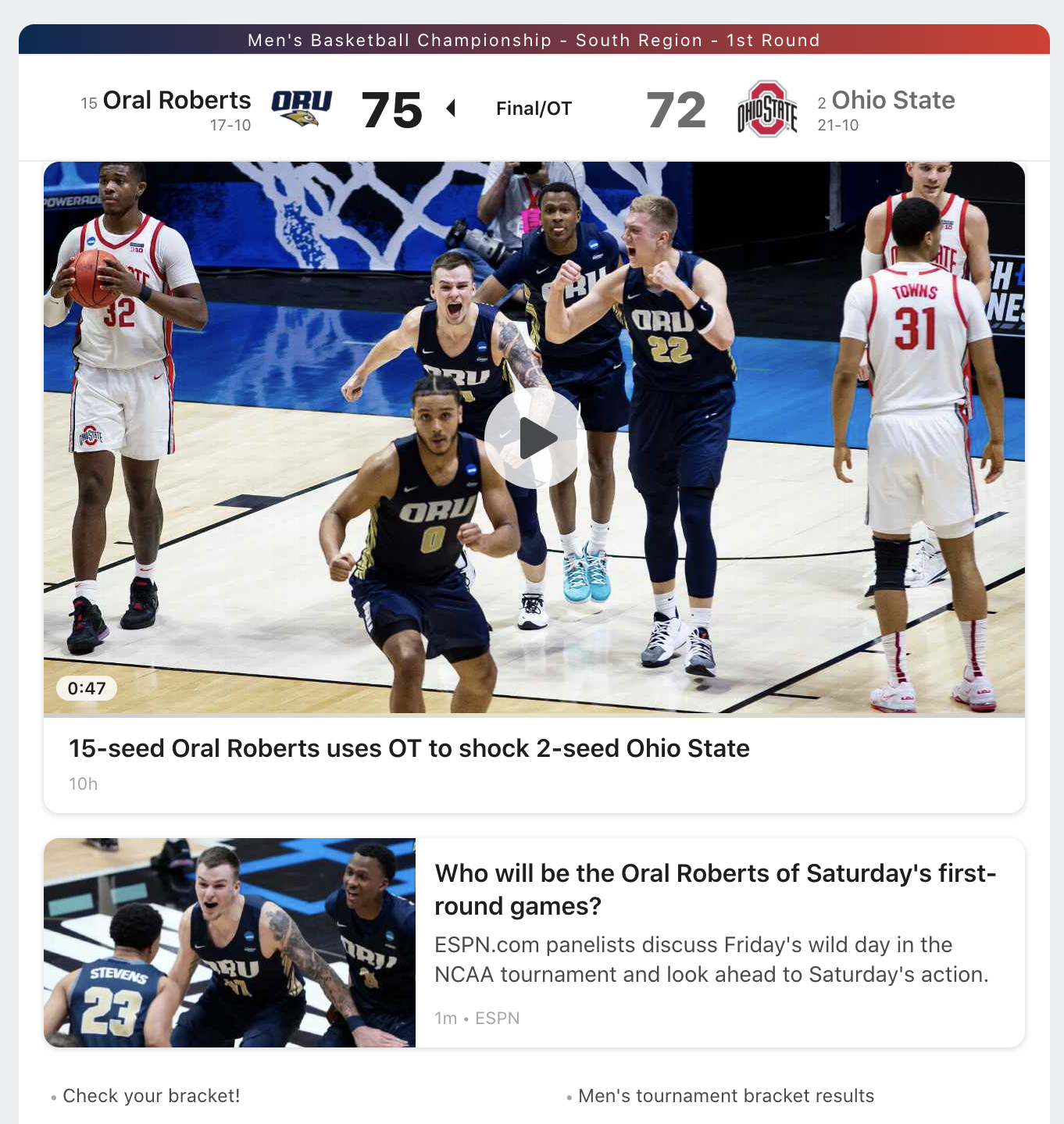 Publicity (March Madness 2021) Page 2 Men's Basketball ORU Sports